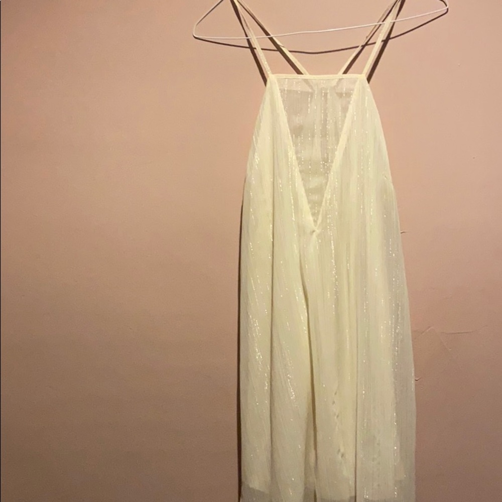 Tobi shimmery cream dress